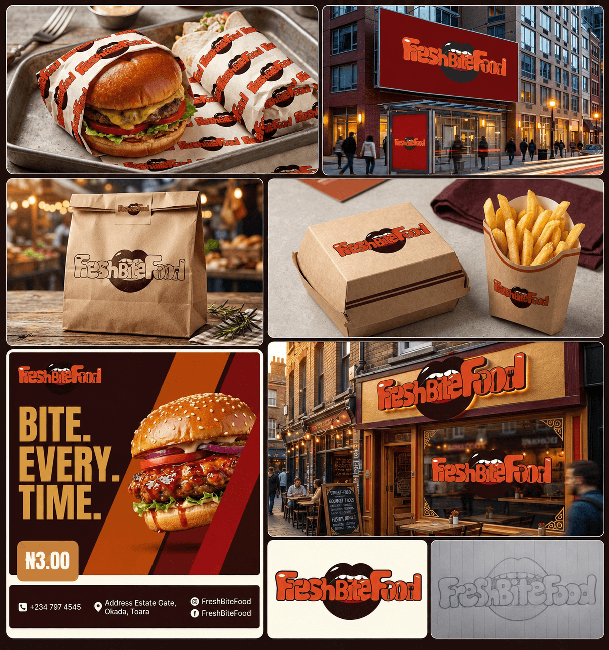 FreshBiteFood Brand identity